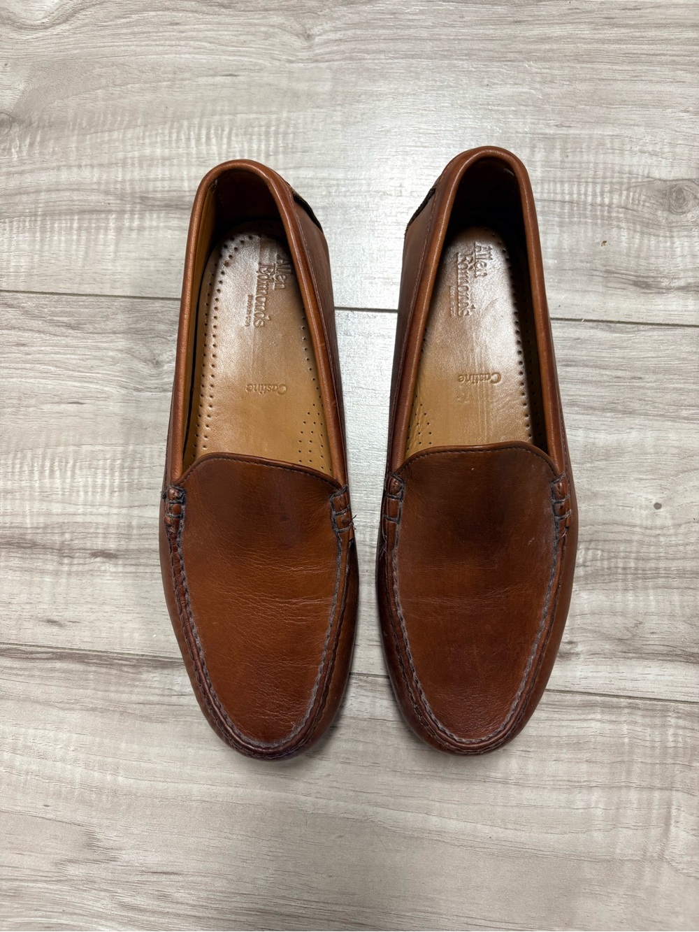 Allen Edmonds Cognac Leather Slip-On Loafers